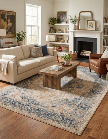 Beige Dahlia Rug