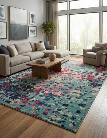 Blue Washable Sevilla Rug