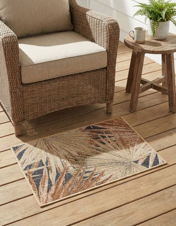 2' x 3' Easy-Clean Botanical Indoor / Outdoor Rug