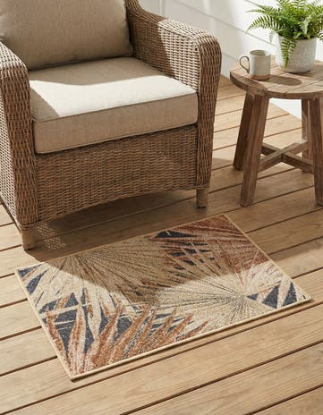 2' x 3' Easy-Clean Botanical Indoor / Outdoor Rug