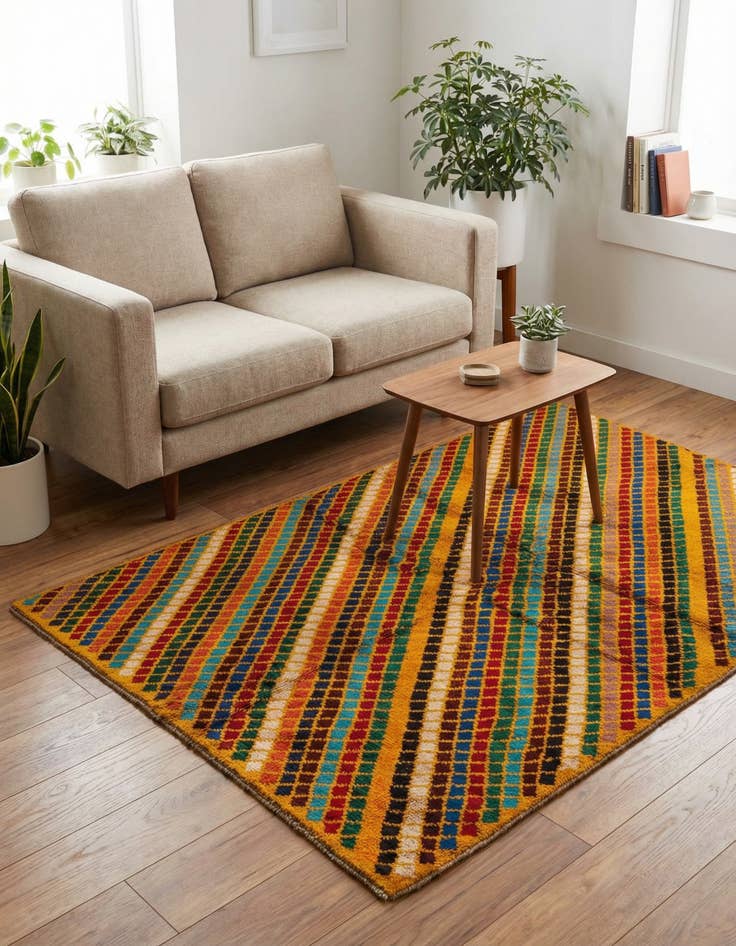 Detail image of 3' 10 x 5' 8 Hand Knotted Balouch Wool Rug