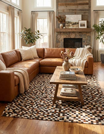 5' 5 x 7' 6 Cowhide Stocks Rug