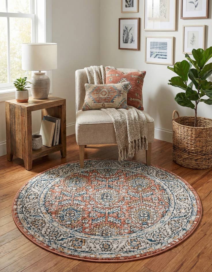 Detail image of 3' 3 x 3' 3 Nyla Round Rug