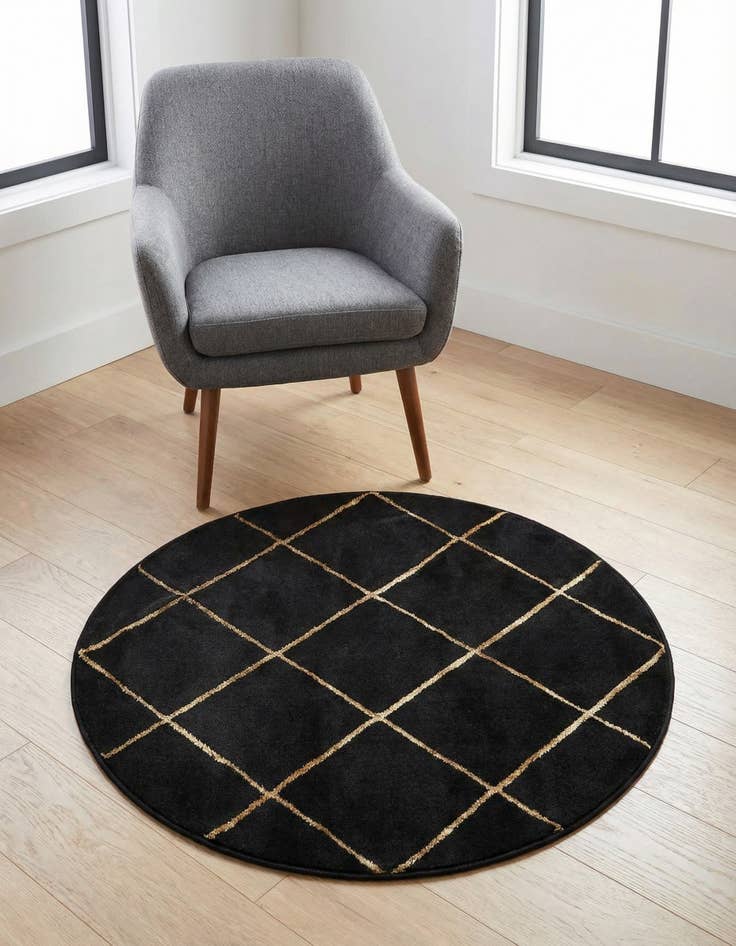 Detail image of  3' x 3' Vogue Geo Round Rug