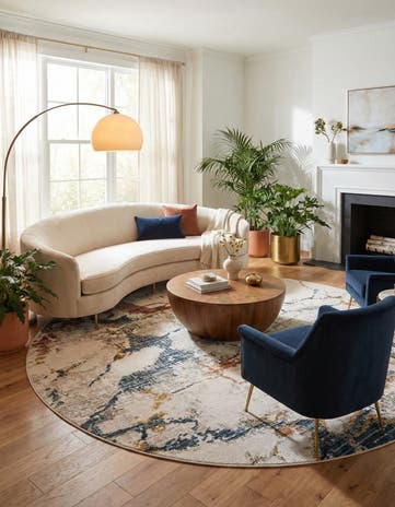 10' 2 x 10' 2 Gemstone Round Rug