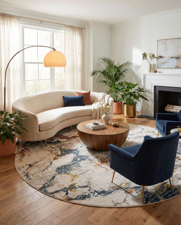 10' 2 x 10' 2 Gemstone Round Rug