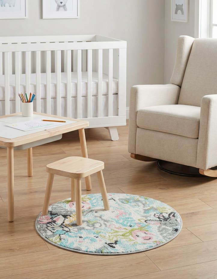 2' 2 x 2' 2 Animals Whimsy Kids Rou...