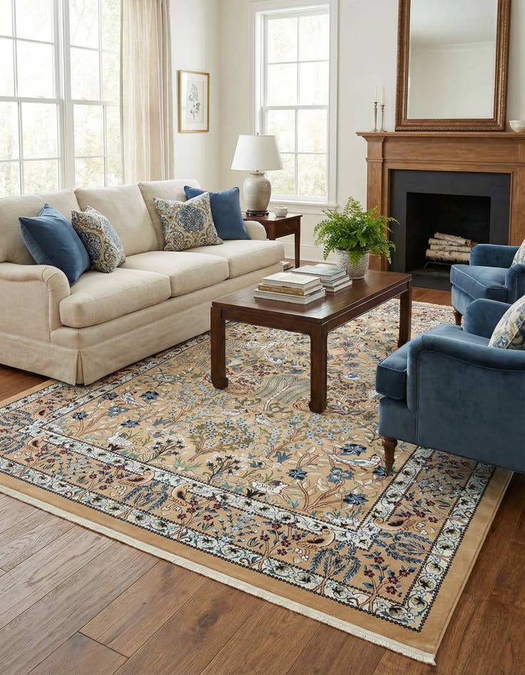 Detail image of 7' 10 x 10' Nain Design Rug