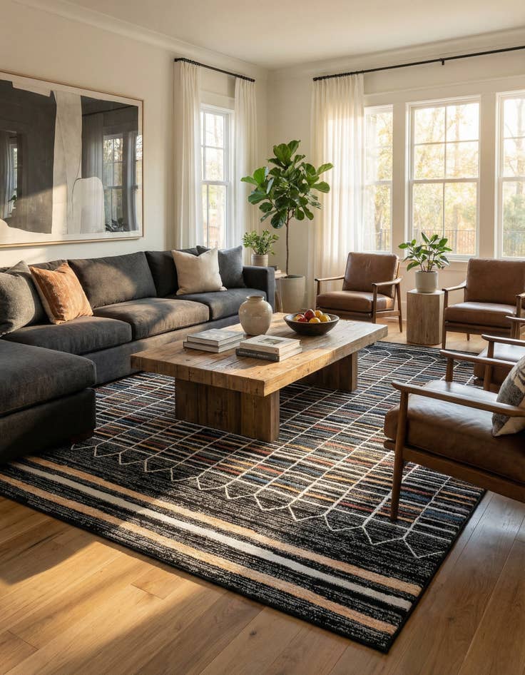 Detail image of 12' x 12' Aramis Square Rug