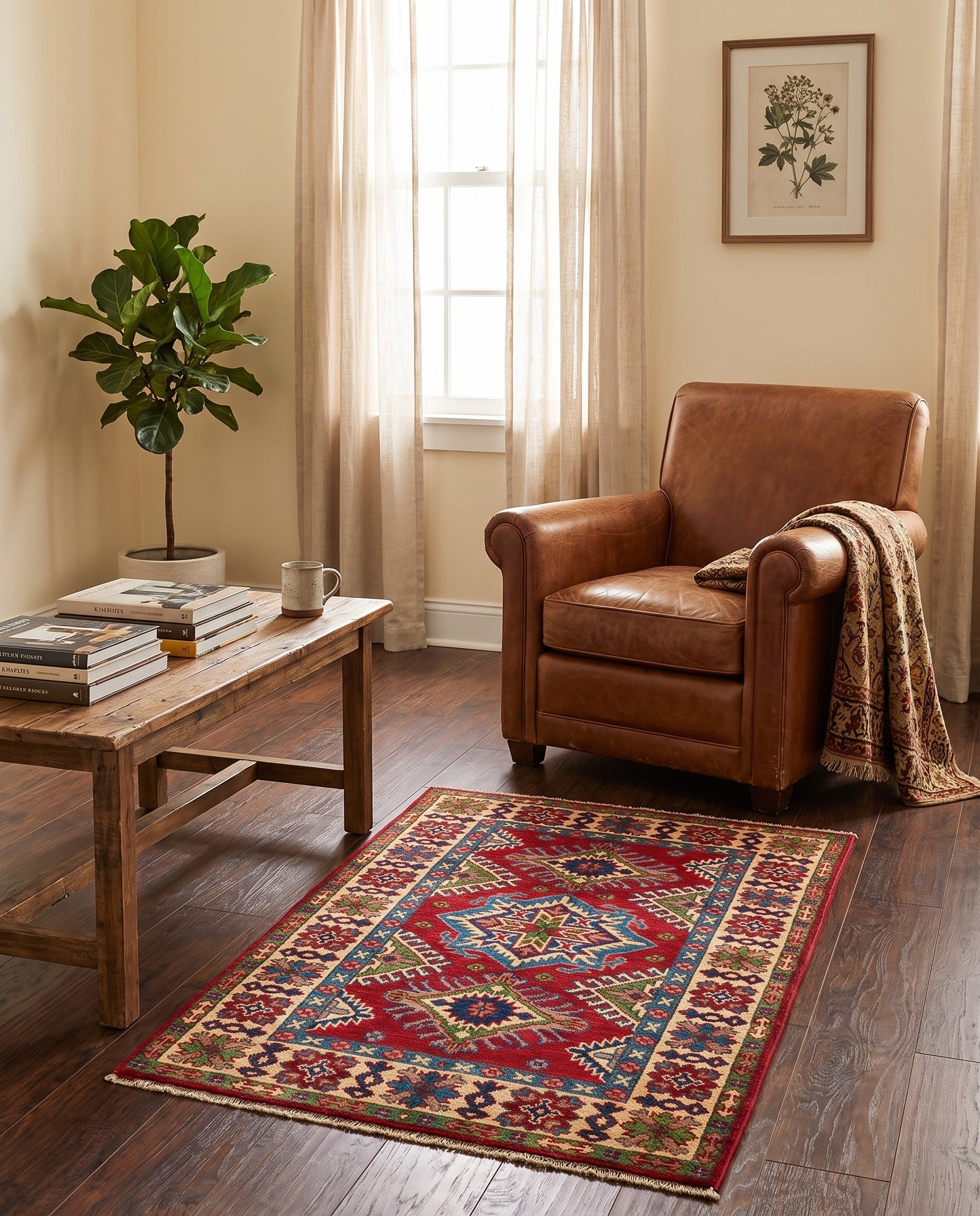 2' 8 x 4' 2 Hand Knotted Kazak Rug