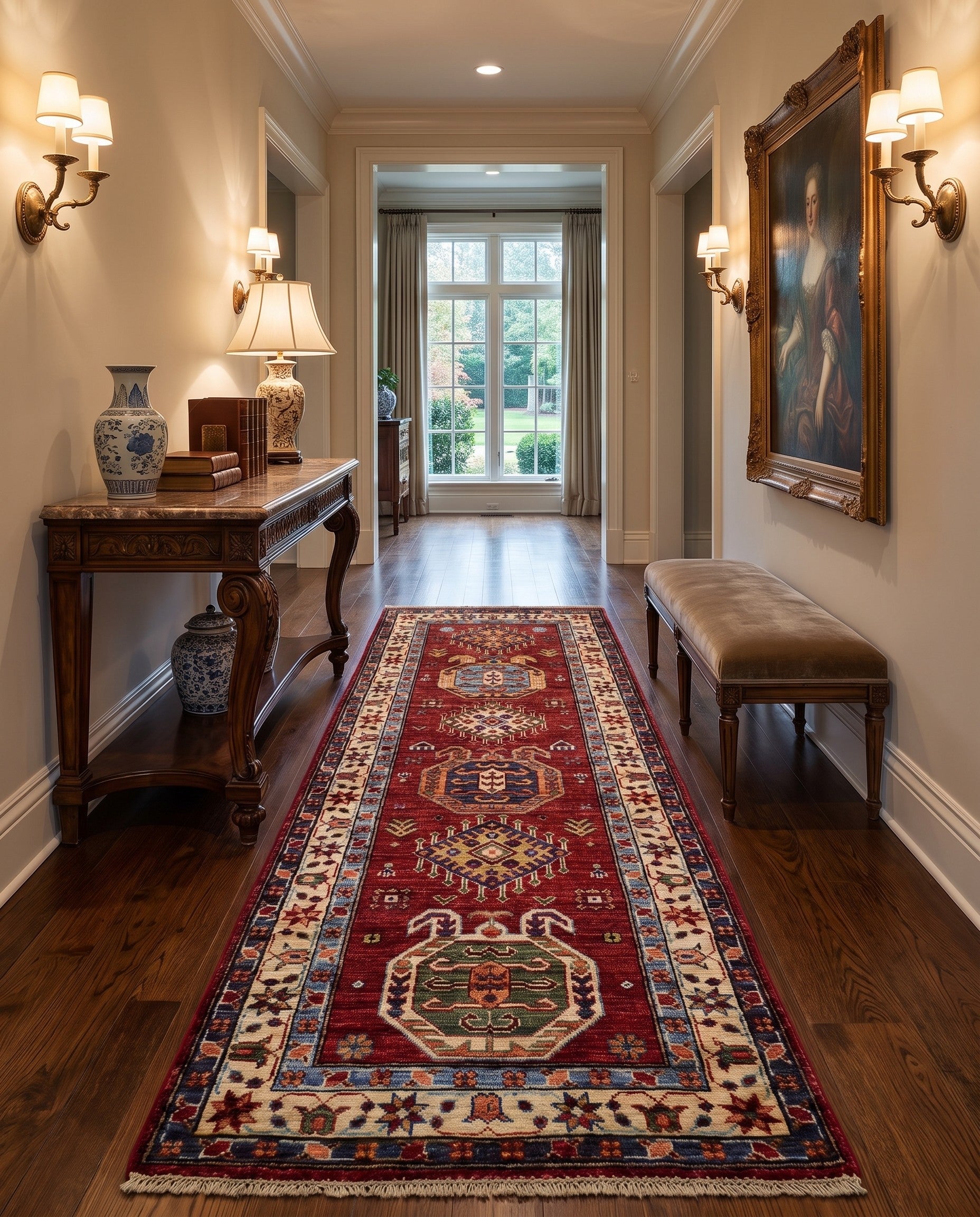 2' 7 x 6' 6 Hand Knotted Kazak Runner Rug