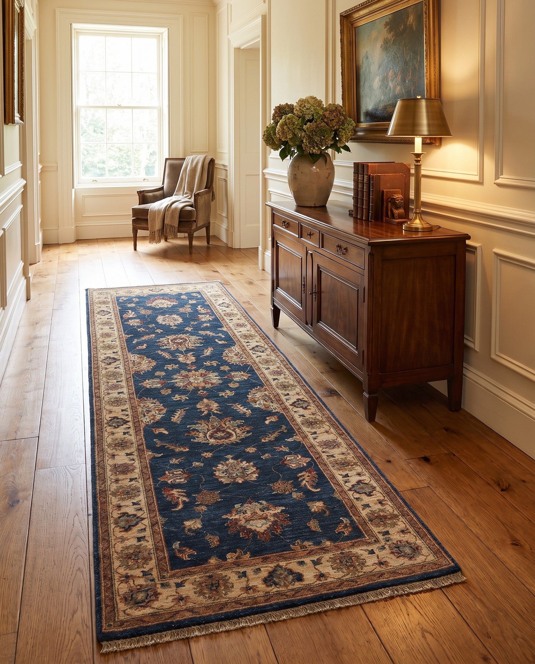 2' 8 x 8' 5 Hand Knotted Ziegler Runner Rug