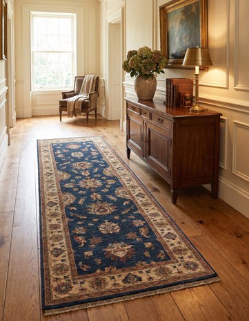 2' 8 x 8' 5 Hand Knotted Ziegler Runner Rug