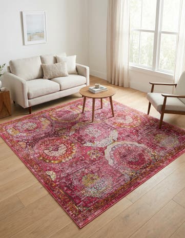Pink Santiago Square Rug