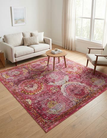 Pink Santiago Square Rug