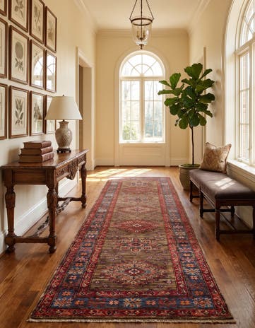 2' 9 x 10' Hand Knotted Kazak Runner Rug