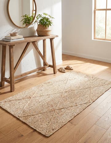 3' 3 x 5' 1 Handmade Braided Jute Rug