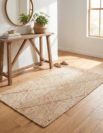 3' 3 x 5' 1 Handmade Braided Jute Rug
