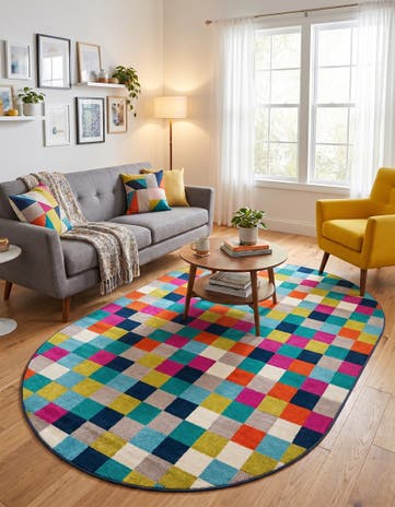 5' 3 x 8' Azalea Oval Rug