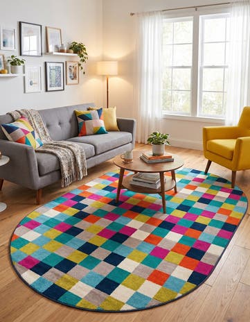 5' 3 x 8' Azalea Oval Rug