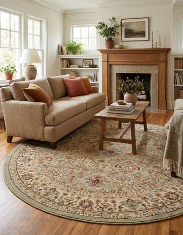 7' 10 x 7' 10 Classic Agra Round Rug