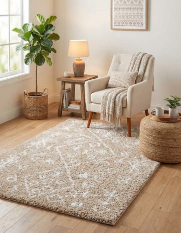 Taupe Moroccan Shag Rug