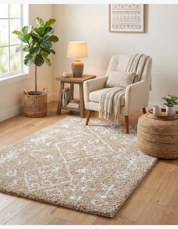Taupe Marrakesh Shag Rug
