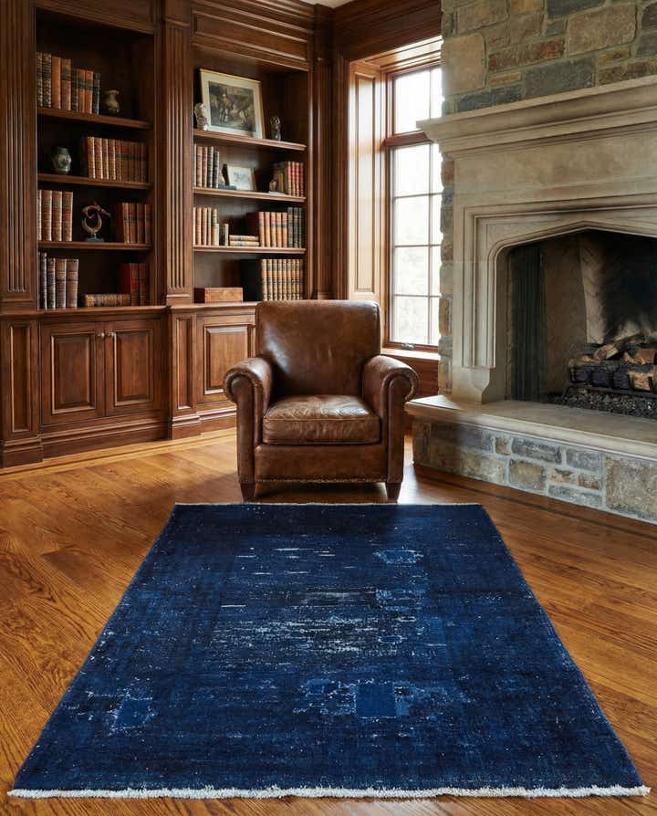 3' 5 x 4' 9 Hand Knotted Ultra Vintage Persian Wool Rug