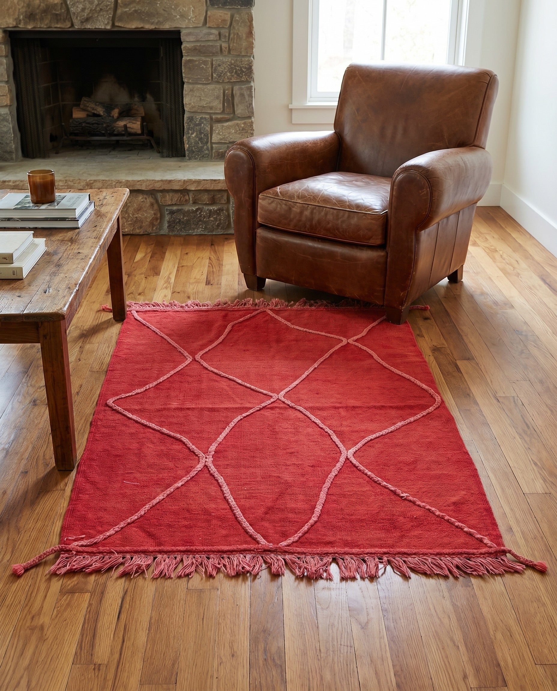 3' 6 x 4' 10 Hand Woven Kilim Modern Wool Rug