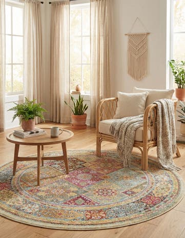 5' 5 x 5' 5 Santiago Round Rug