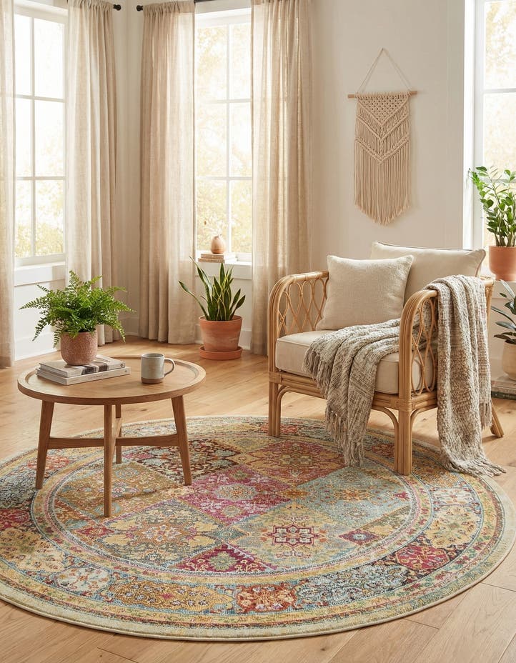 5' 5 x 5' 5 Santiago Round Rug