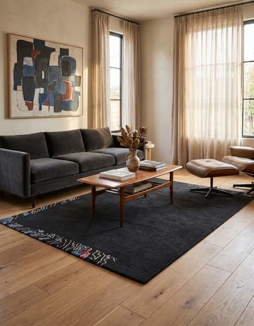 4' 7 x 6' 6 Hand Knotted Nepal Wool Rug