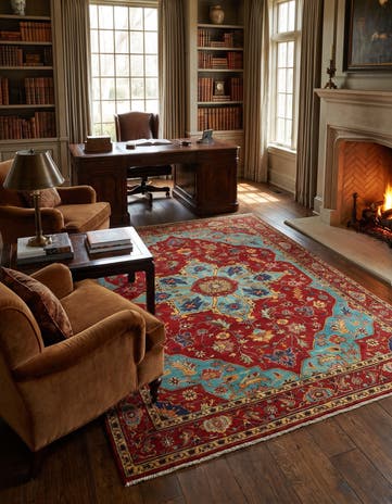 7' 9 x 10' 1 Hand Knotted Kazak Rug