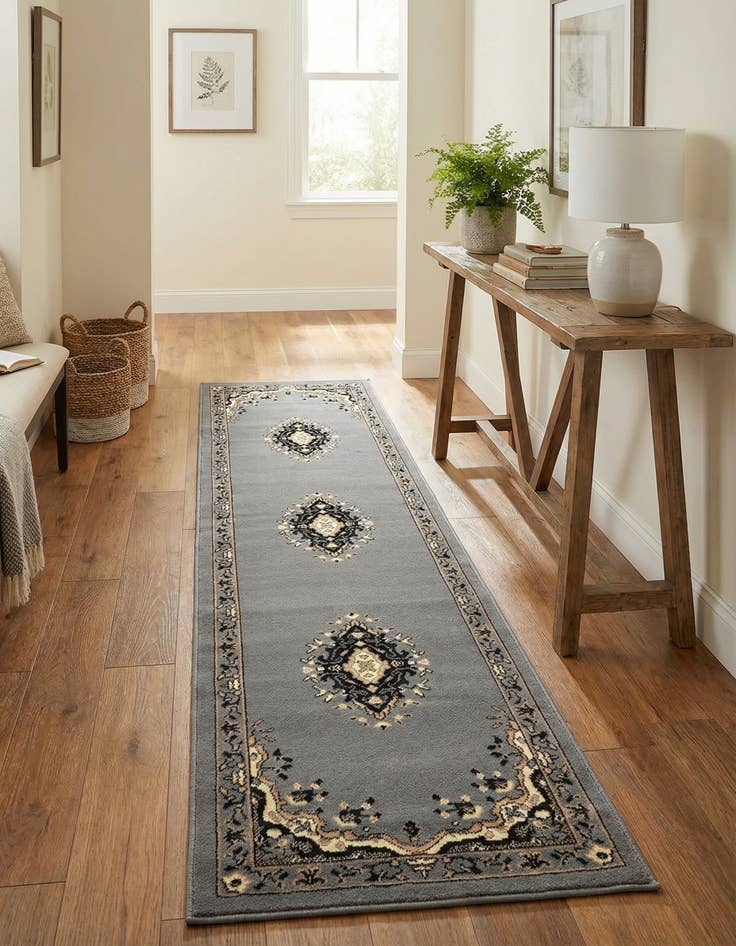 Detail image of 2' x 8' 2 Mashad Design Runner Rug