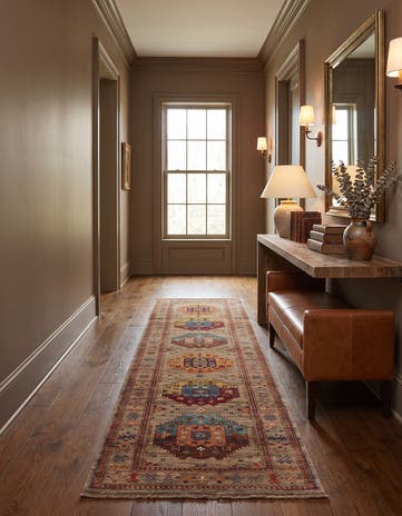 2' 8 x 9' 9 Hand Knotted Ariana Ziegler Runner Rug