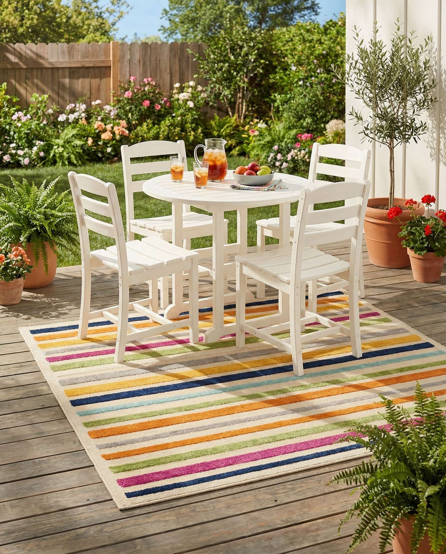 5' 3 x 5' 3 Easy-Clean Aruba Indoor / Outdoor Square Rug