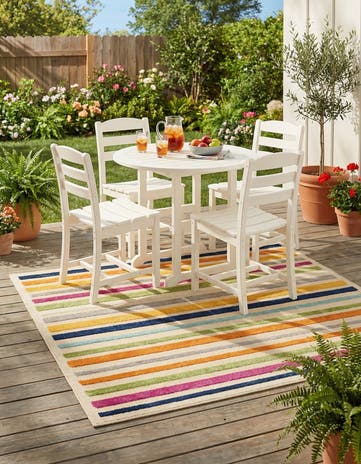 Beige Easy-Clean Aruba Indoor / Outdoor Square Rug