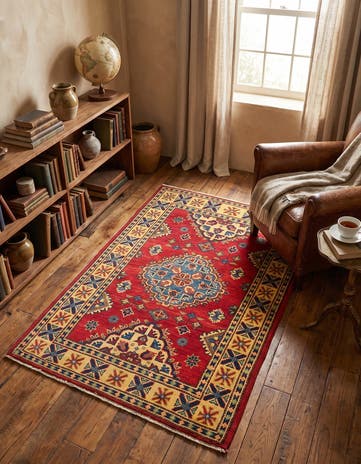 2' 8 x 4' 1 Hand Knotted Kazak Rug