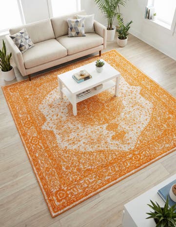 Orange Dover Square Rug