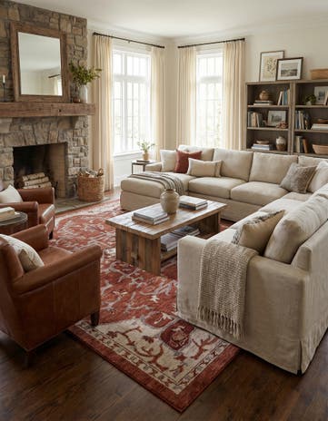 Terracotta Rust Red Grand Tradition Rug