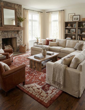 Terracotta Rust Red Grand Tradition Rug