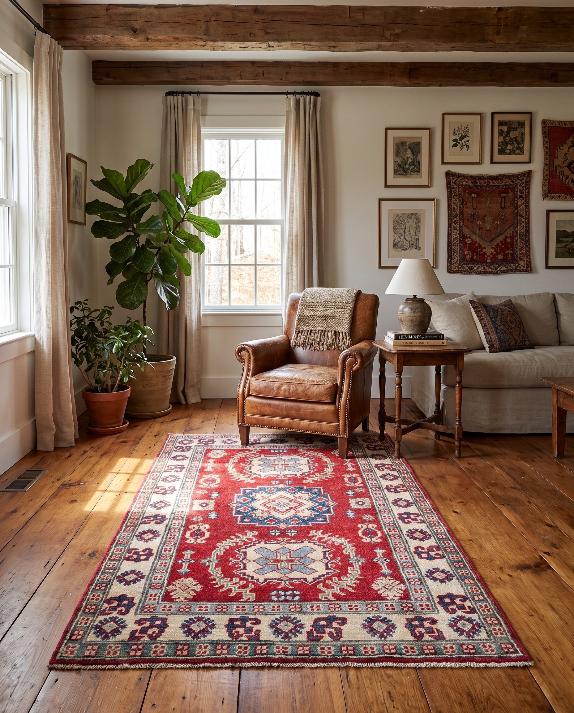 2' 9 x 4' 2 Hand Knotted Kazak Rug