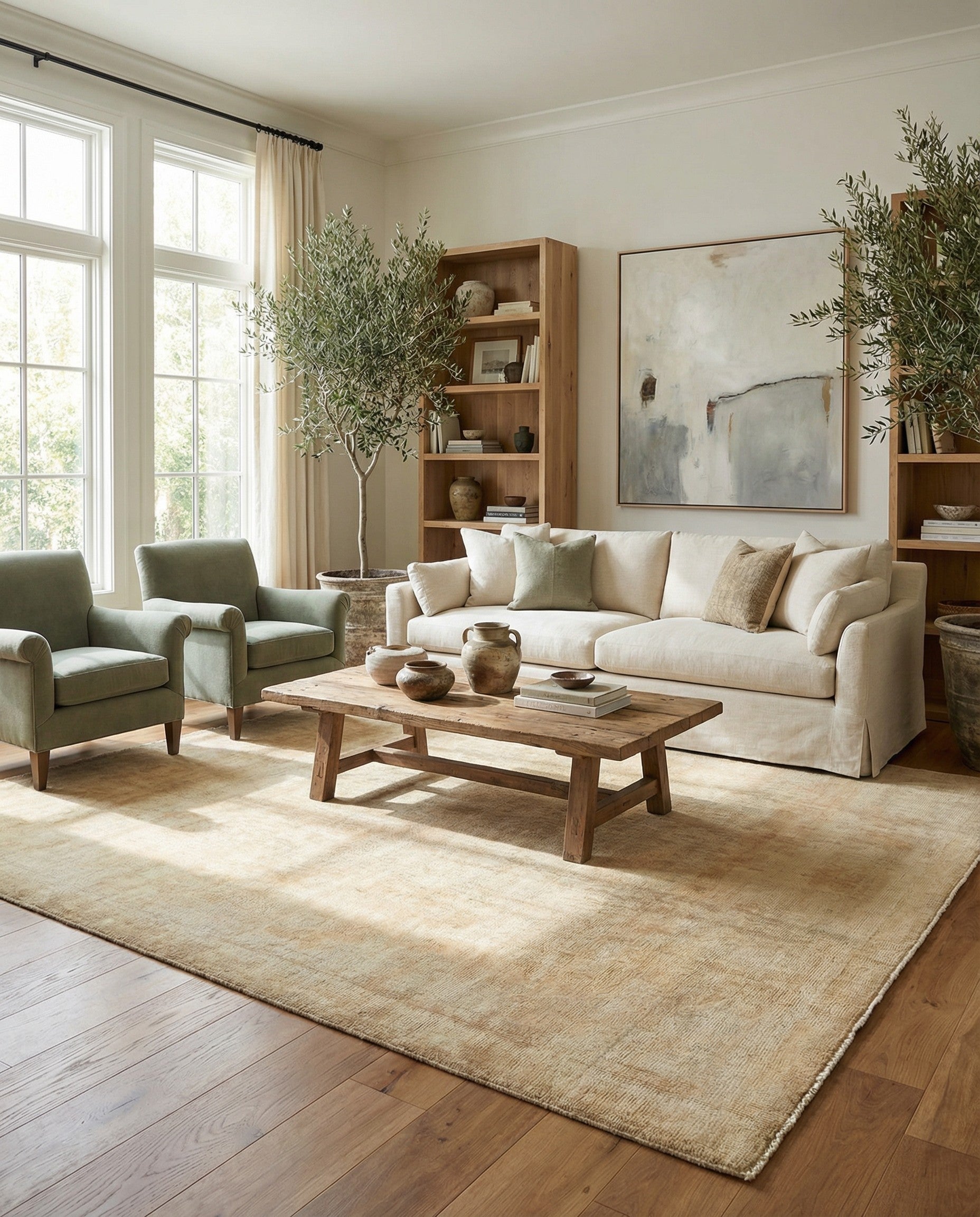 8' x 9' 10 Hand Knotted Oushak Wool Rug