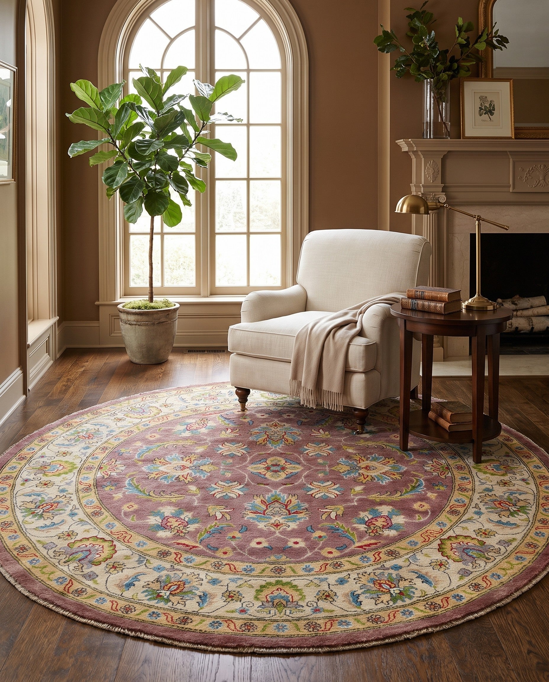 6' 6 x 6' 7 Hand Knotted Kazak Round Rug