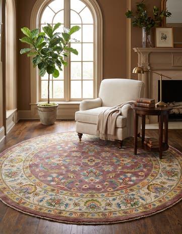 6' 6 x 6' 7 Hand Knotted Kazak Round Rug