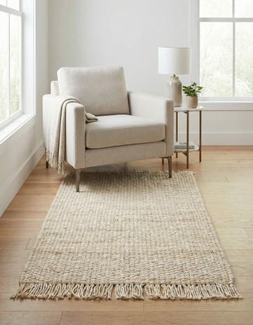 3' 1 x 5' 1 Hand Woven Chunky Jute Rug