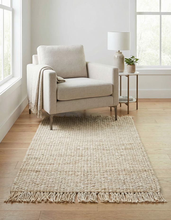 3' 1 x 5' 1 Hand Woven Chunky Jute Rug