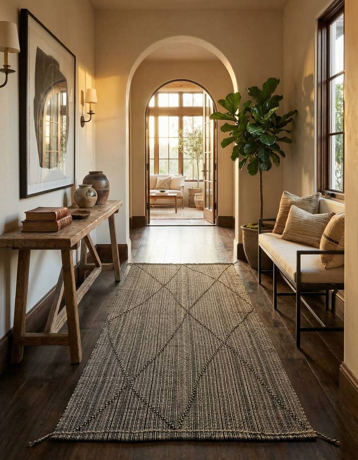 Detail image of 6' x 12' 2 Hand Knotted Moroccan Wool Runner Rug