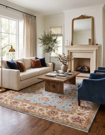 5' 9 x 7' 10 Hand Knotted Ziegler Rug