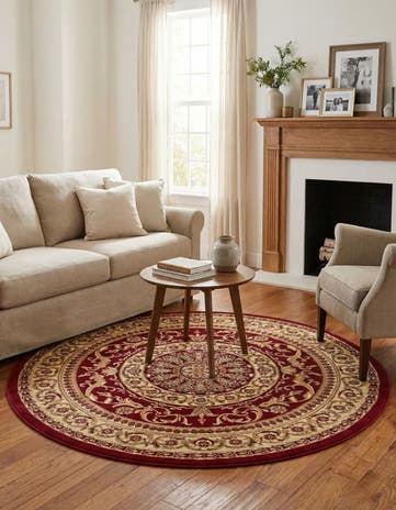 6' x 6' Classic Aubusson Round Rug